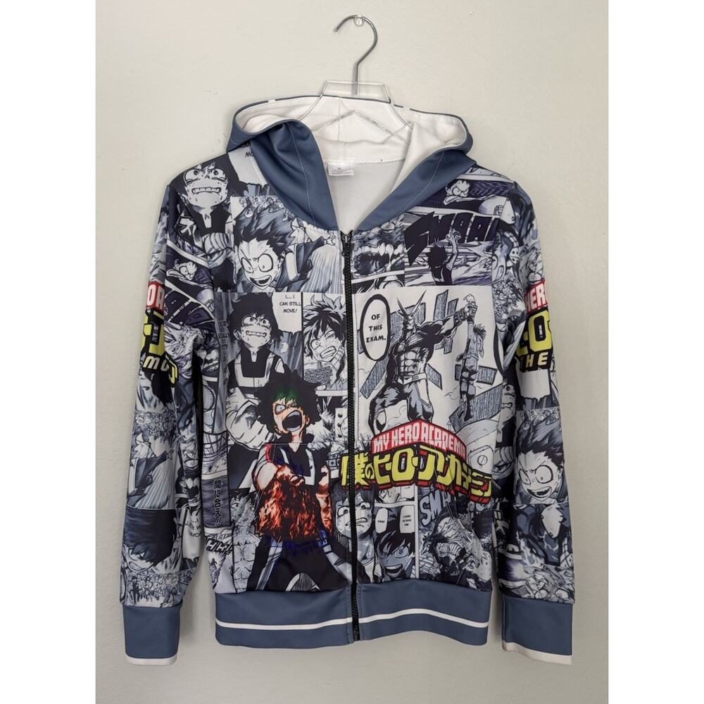 My Hero Academia The Movie Full Zip Hoodie Jacket Anime Deku Midoriya Small